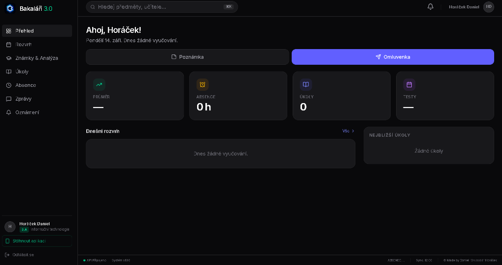 Bakaláři Redesign — přehlednější a rychlejší